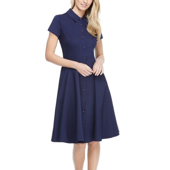 Gal Meets Glam Molly Shirt Dress New Navy Size 0
